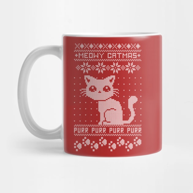 Meowy Catmas Ugly Christmas Sweater by maped